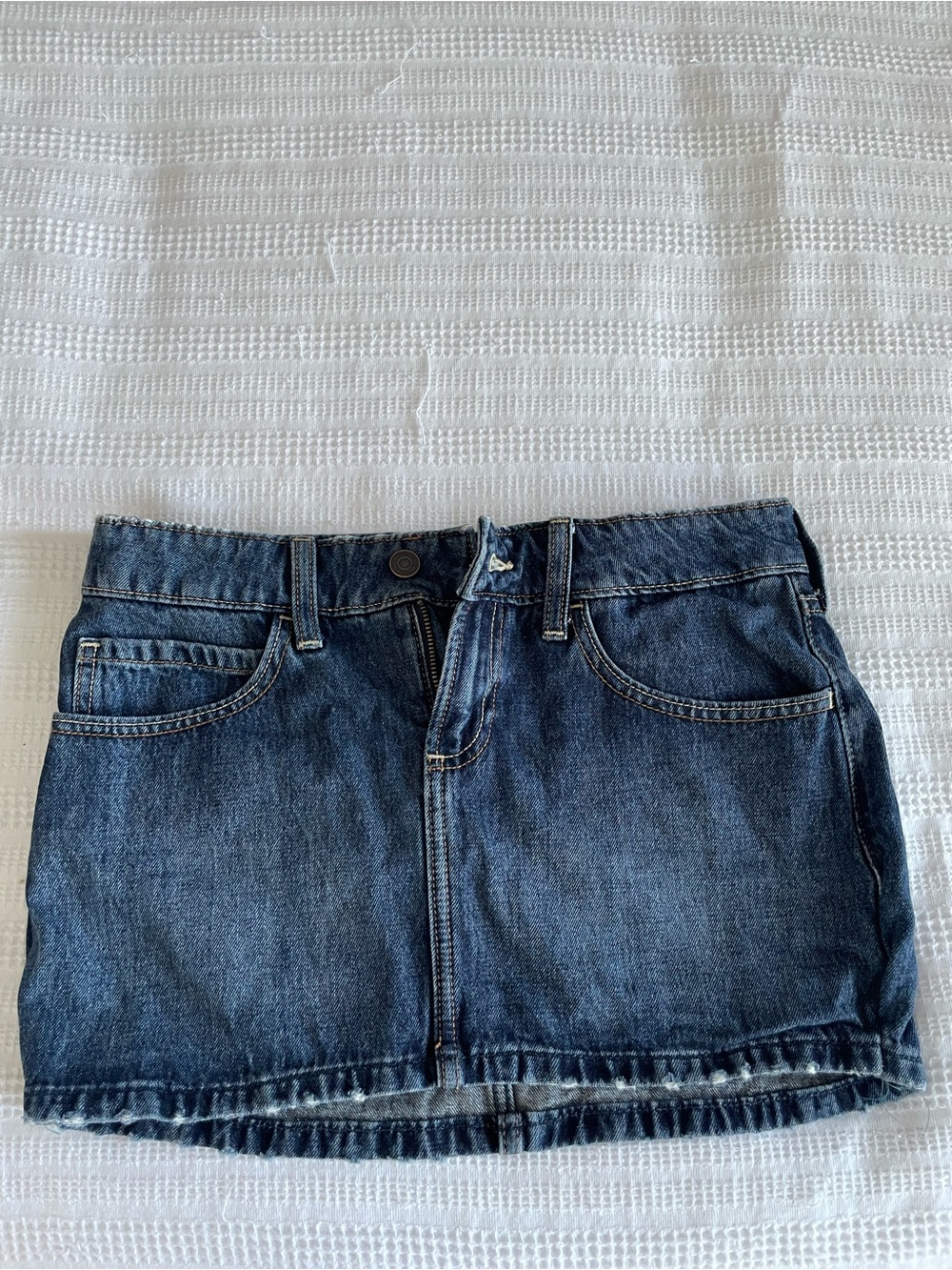 Hollister Dark Blue Denim Mini Skirt